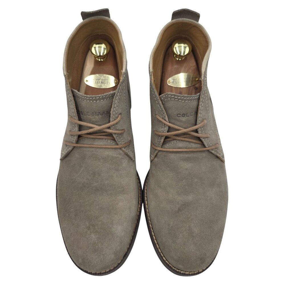 Cole Haan Ogden Stitch Suede Chukka Boots Taupe Tan Dress Casual Shoes Mens 9M - Picture 9 of 11